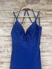 ROYAL BLUE BEADED DRESS (NEW)