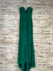 GREEN/FLORAL LONG EVENING GOWN