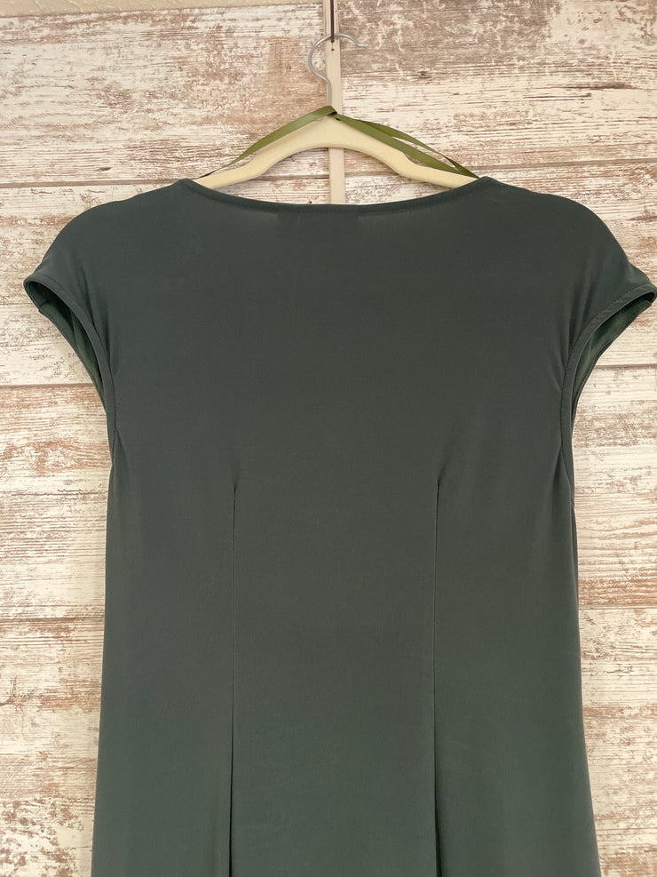 GREEN LONG EVENING GOWN