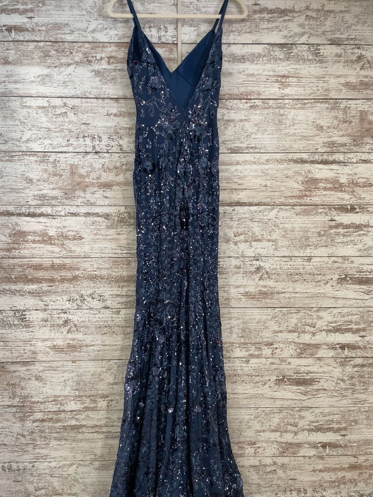 NAVY SPARKLY MERMAID GOWN