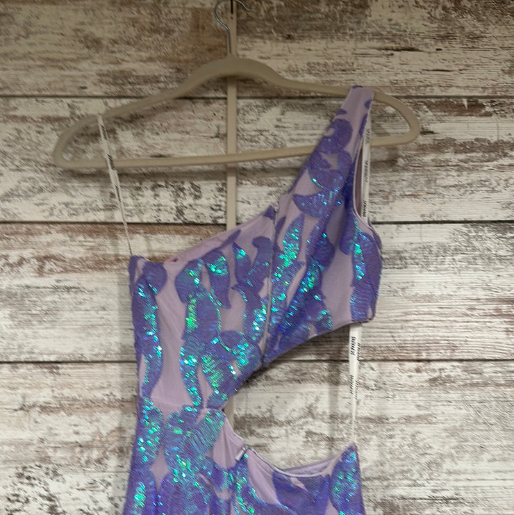 PURPLE SEQUIN LONG DRESS