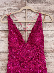 PINK SPARKLY LONG DRESS (NEW)