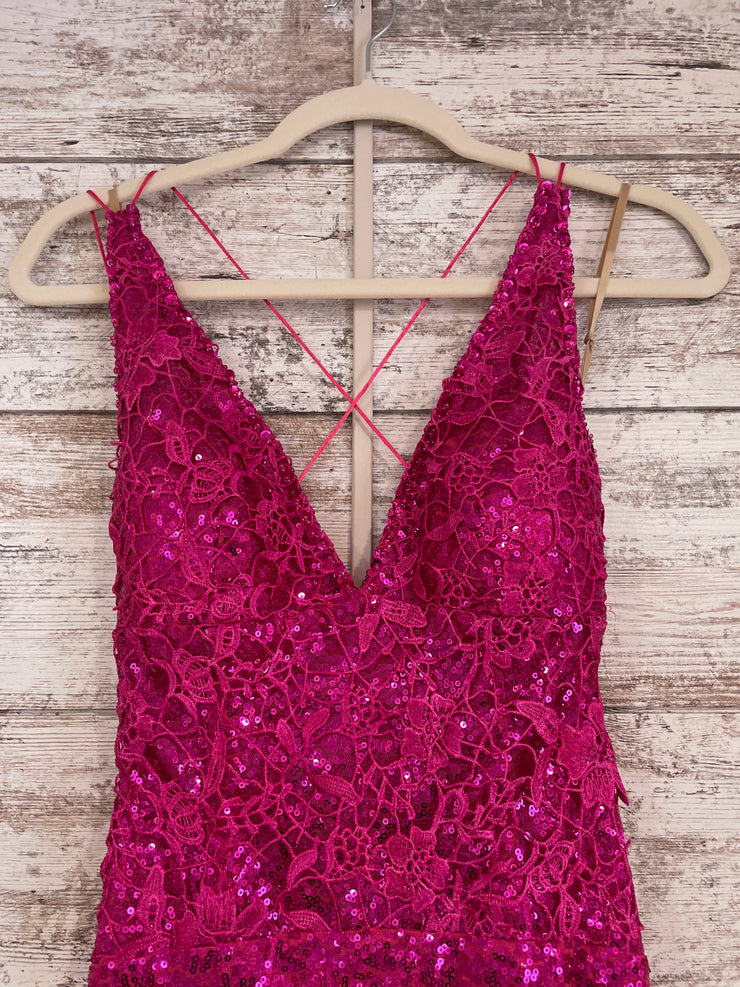 PINK SPARKLY LONG DRESS (NEW)