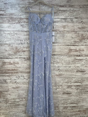 LAVENDER BEADED LONG DRESS-NEW