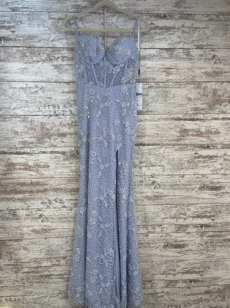 LAVENDER BEADED LONG DRESS-NEW