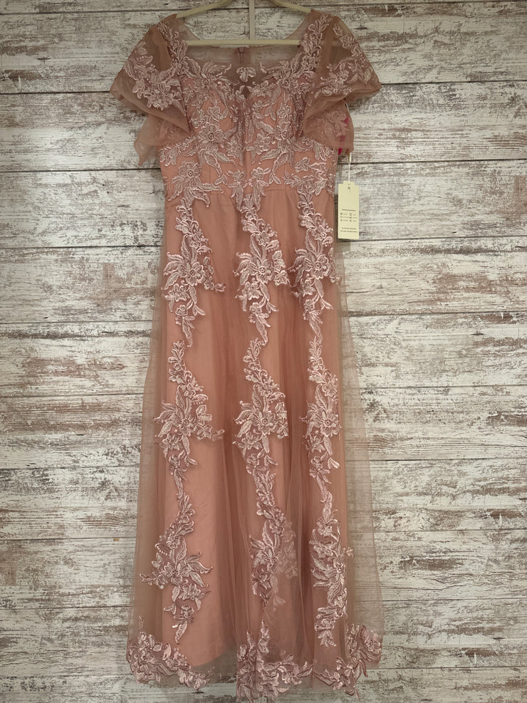 BLUSH/FLORAL A LINE GOWN (NEW)