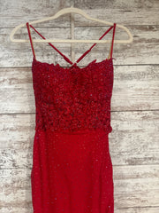 RED SPARKLY LONG DRESS