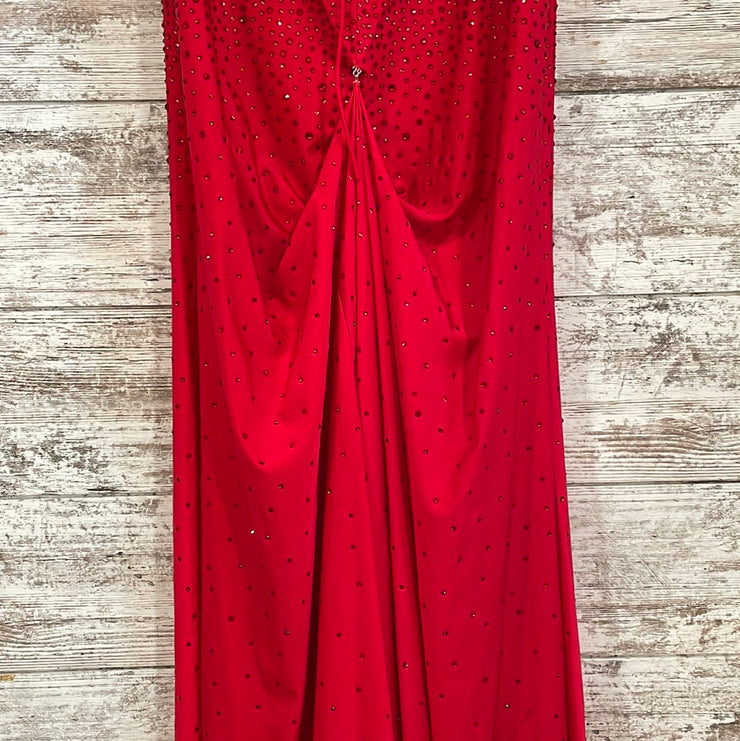 RED SPARKLY LONG EVENING GOWN