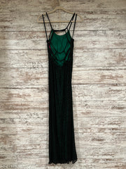 GREEN SEQUIN LONG EVENING GOWN