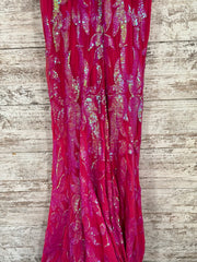 PINK SPARKLY LONG EVENING GOWN