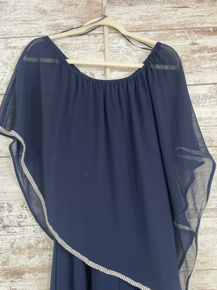 NAVY/SILVER SPARKLY JUMPER