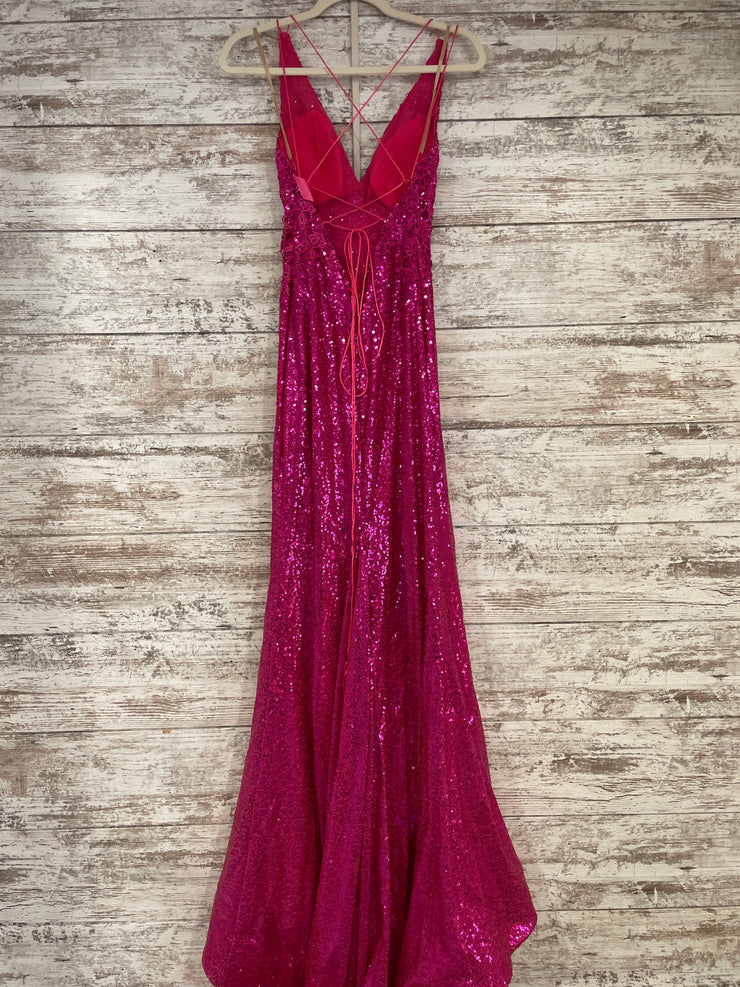 PINK SPARKLY LONG DRESS (NEW)