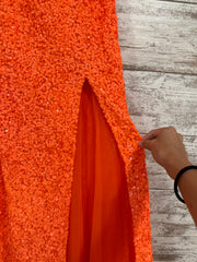 ORANGE FULL SEQUIN LONG DRESS