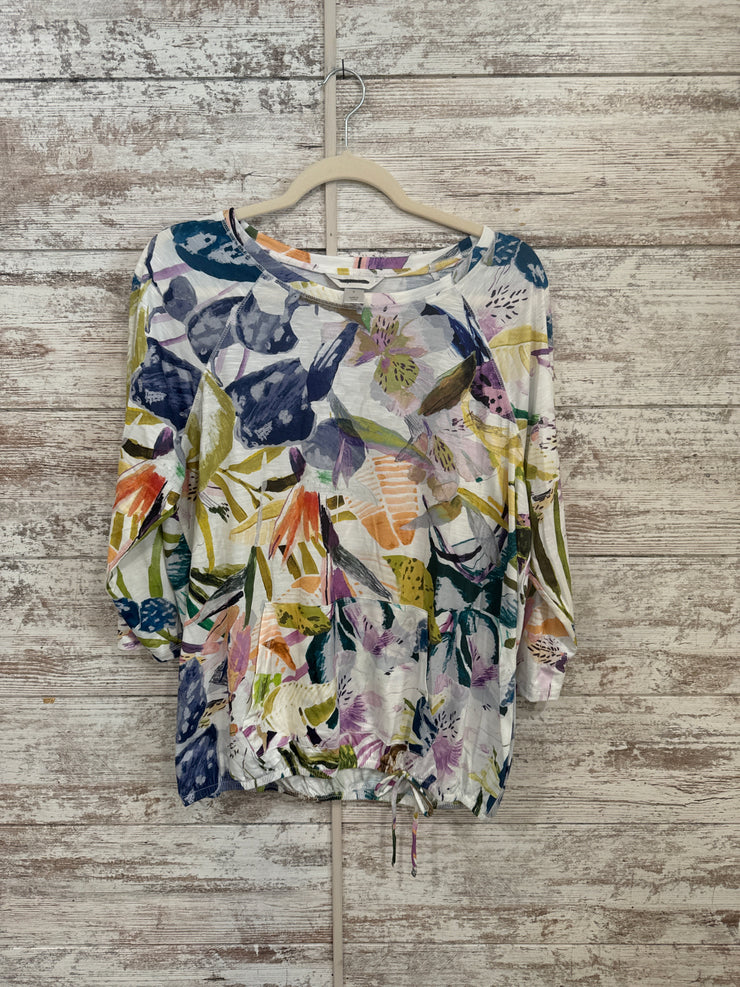 WHITE/COLORFUL LONG SLEEVE TOP