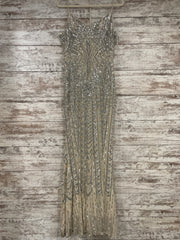 SILVER/TAN SPARKLY LONG DRESS
