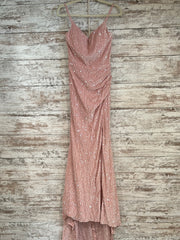 PINK SEQUIN LONG DRESS (NEW)