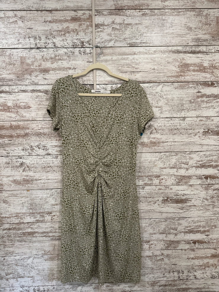 GREEN/IVORY MIDI DRESS $89