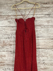 BURGUNDY SPARKLY LONG DRESS