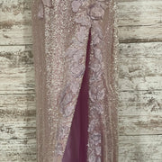 PURPLE/FLORAL LONG EVENING GOW