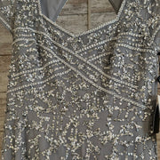 GRAY SEQUIN MIDI DRESS-NEW$279