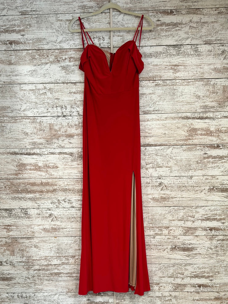 RED LONG EVENING GOWN
