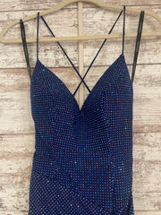 NAVY SPARKLY LONG DRESS (NEW)