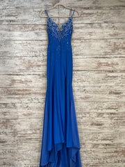 ROYAL BLUE SPARKLY LONG DRESS