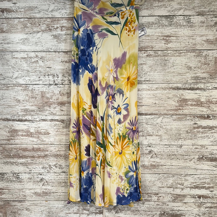 YELLOW/FLORAL 2 PC. SKIRT SET