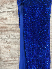 ROYAL BLUE SEQUIN LONG DRESS