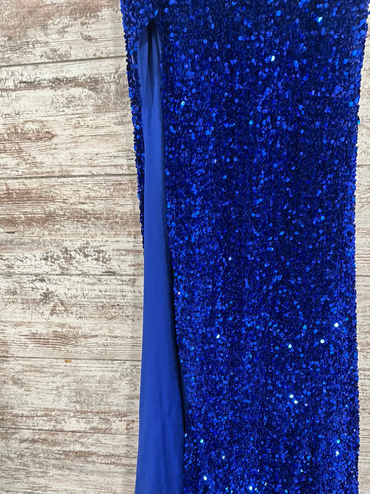 ROYAL BLUE SEQUIN LONG DRESS
