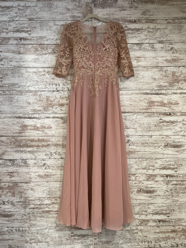 PINK/FLORAL LONG DRESS (NEW)