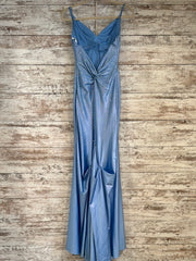 BLUE SPARKLY LONG EVENING GOWN