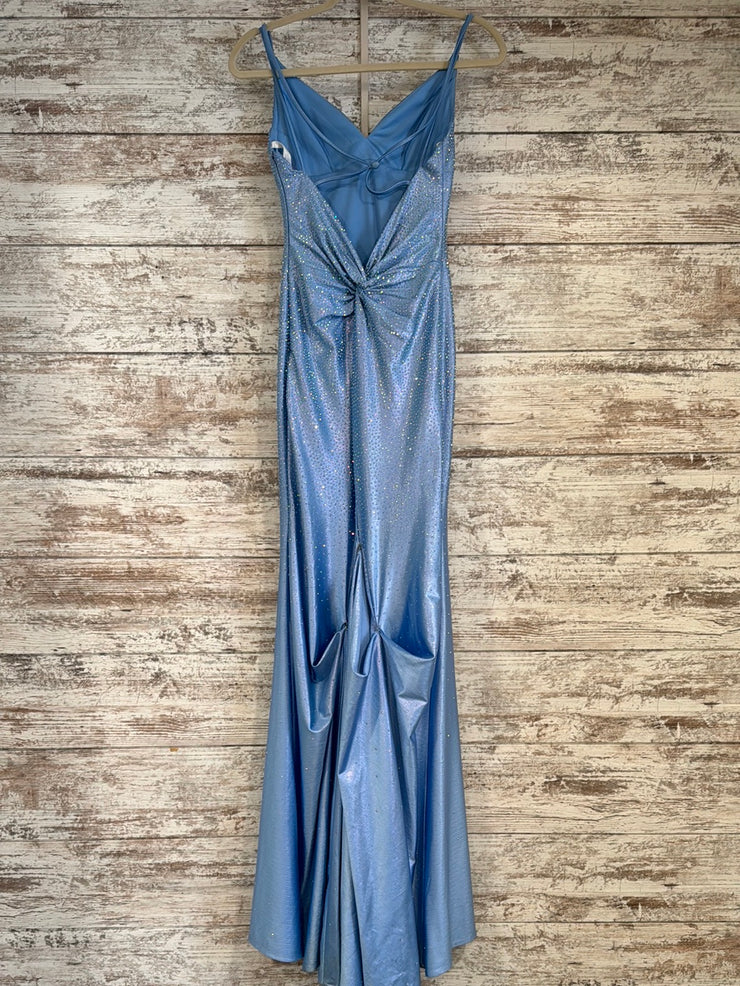 BLUE SPARKLY LONG EVENING GOWN