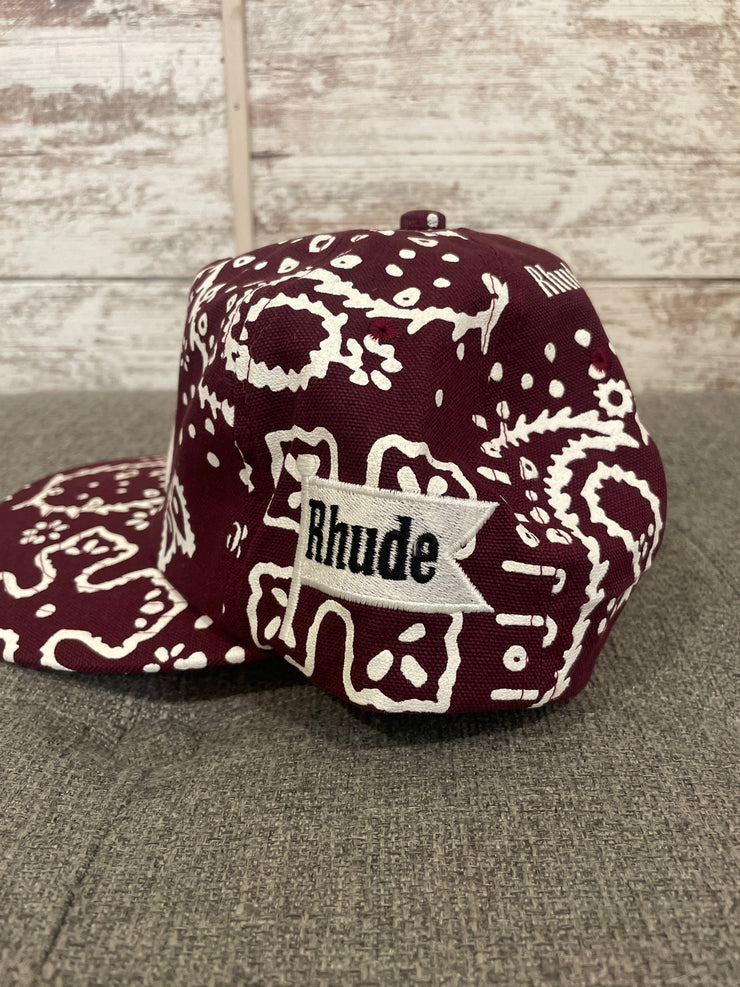 BURGUNDY/WHITE HAT $198