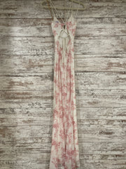 WHITE/PINK SPARKLY LONG DRESS
