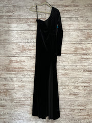 BLACK VELOUR LONG DRESS