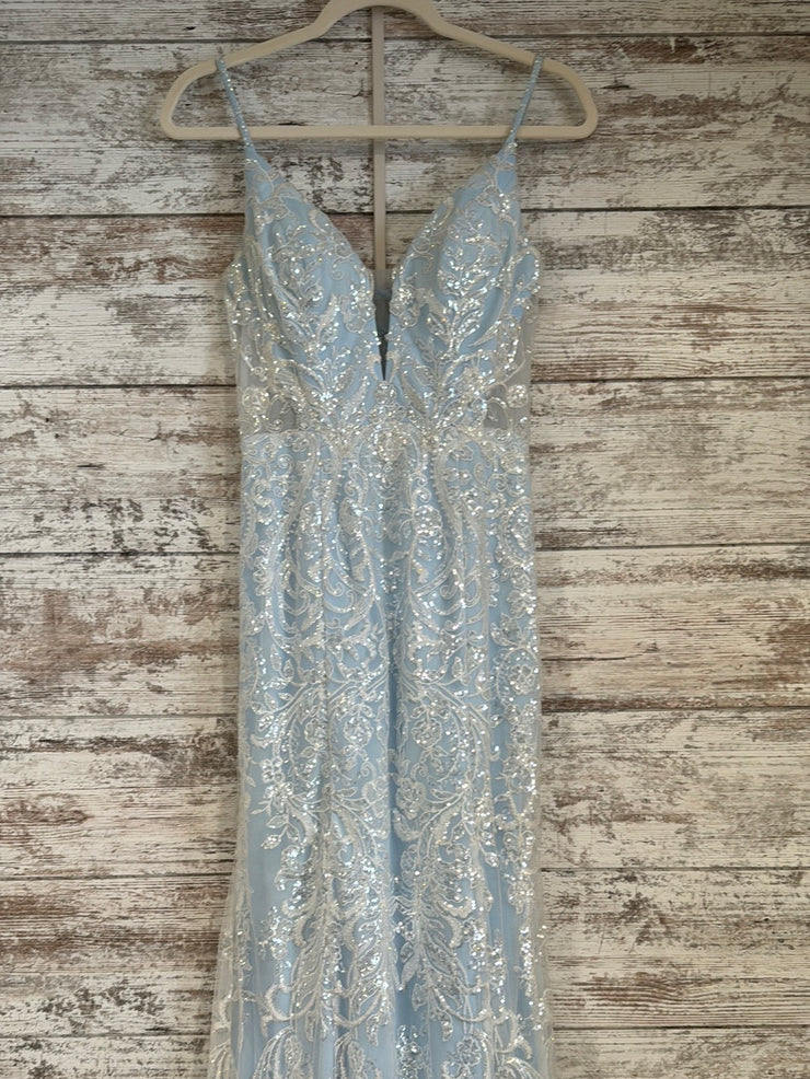 BLUE/FLORAL MERMAID GOWN