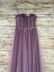 PURPLE SPARKLY A LINE GOWN-NEW
