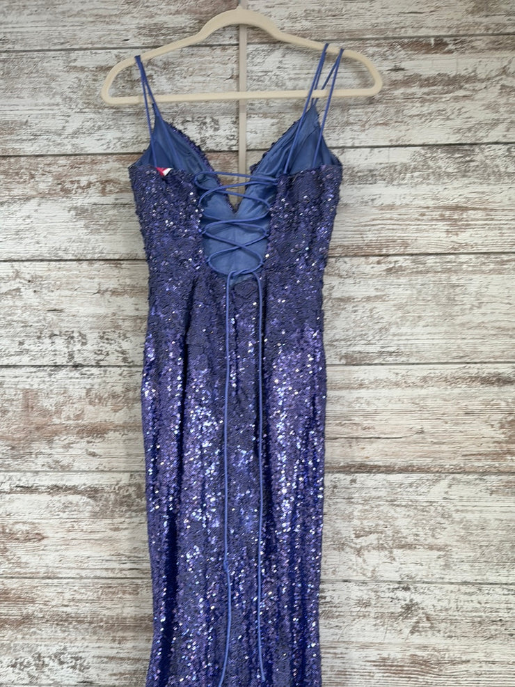 PURPLE SPARKLY LONG DRESS