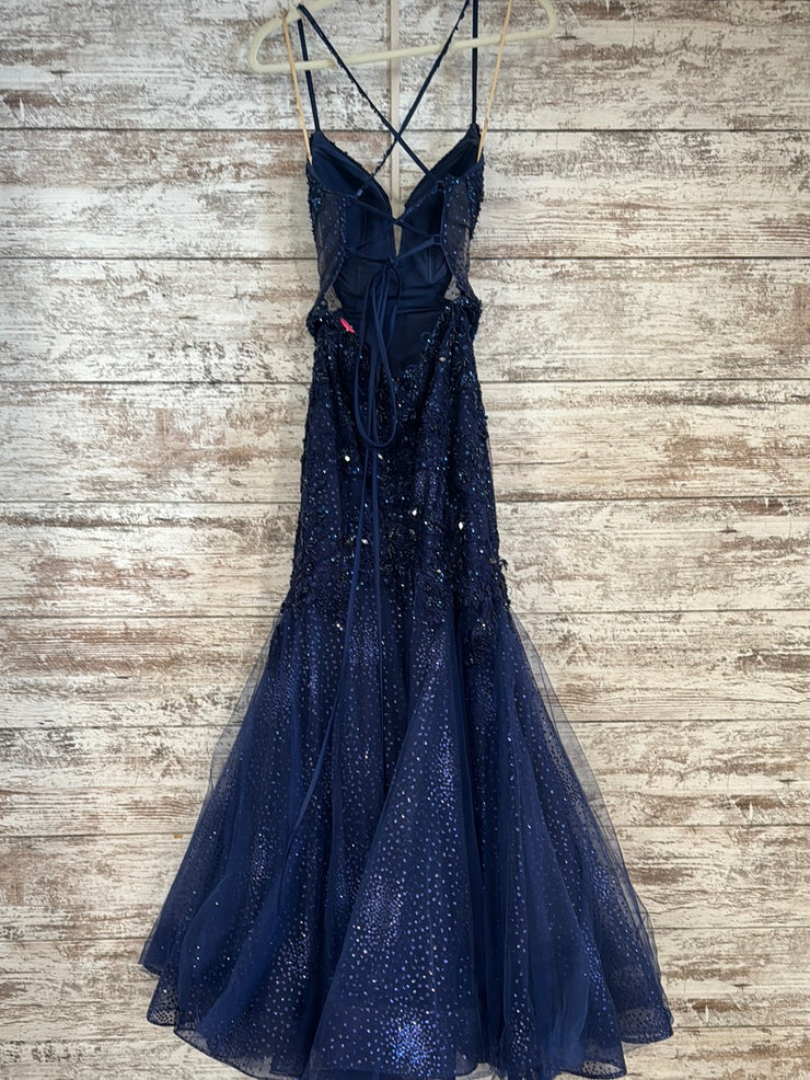 NAVY MERMAID GOWN