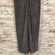 BLACK/SILVER SPARKLY LONG DRES