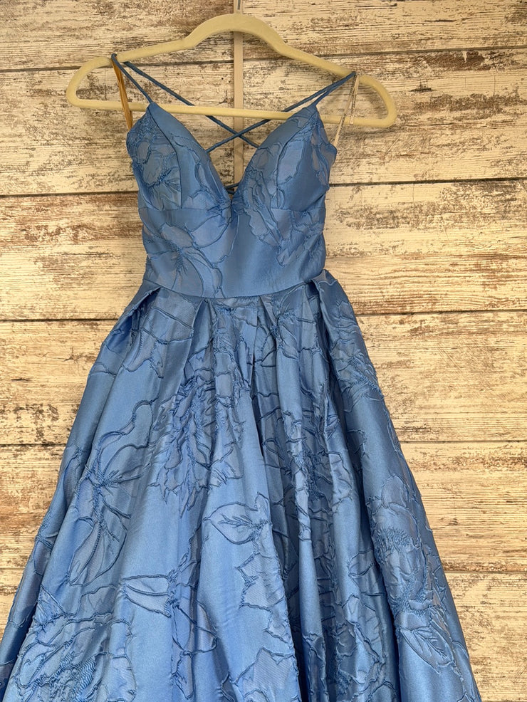 BLUE A LINE GOWN
