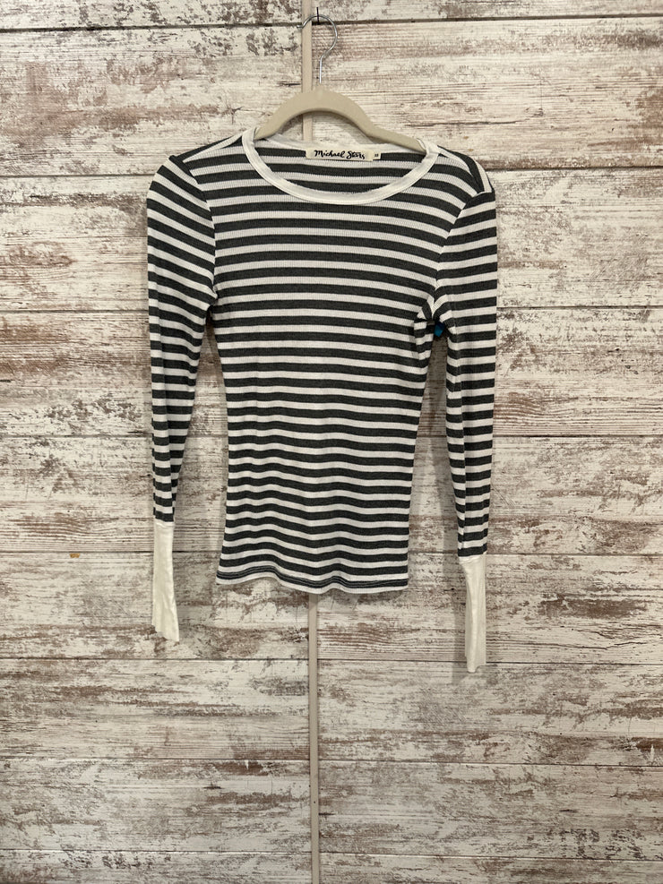 GRAY/WHITE MODAL COTTON TOP