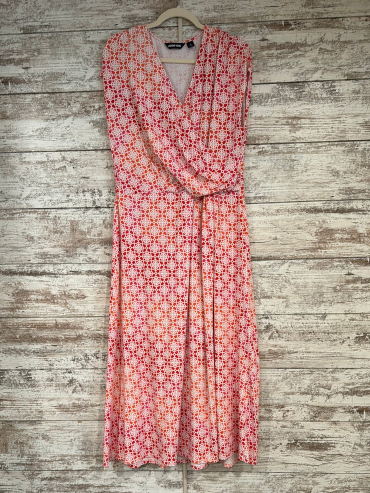 ORANGE/WHITE MAXI DRESS