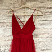 RED A LINE GOWN