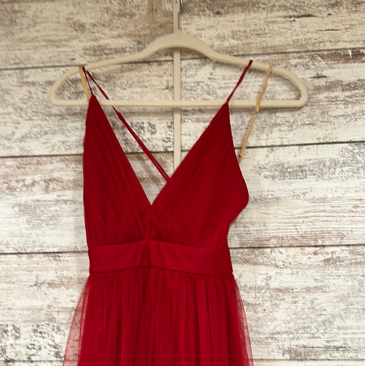 RED A LINE GOWN
