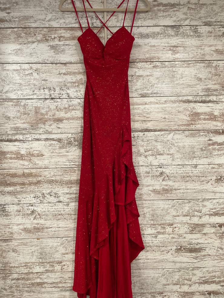 RED SPARKLY LONG DRESS (NEW)