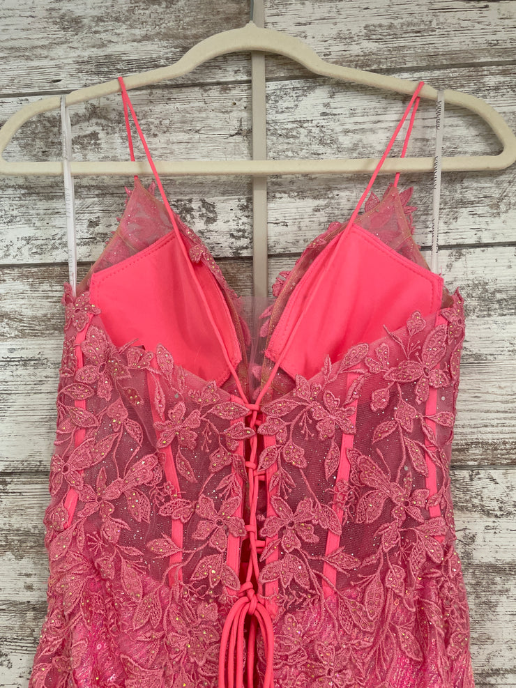 PINK/FLORAL LONG DRESS (NEW)