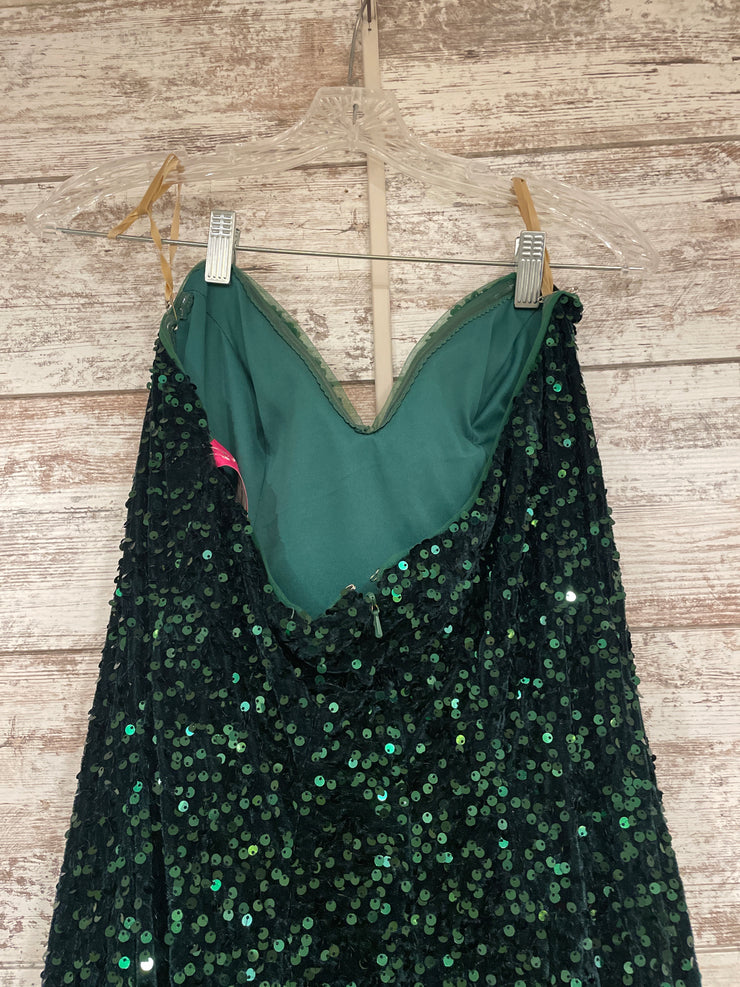 GREEN SEQUIN MERMAID GOWN