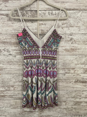 WHITE/FLORAL BEADED SHORT-NEW